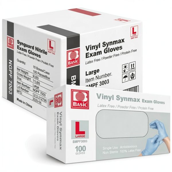 Jointown Vinyl Disposable Safety Gloves X-Large 1000 Pack Latex Free-0