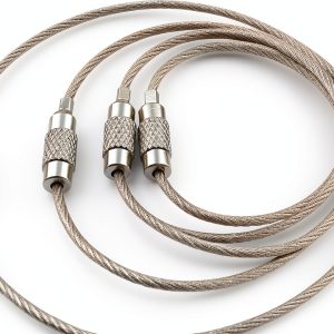 RLECS Stainless Steel Wire Keychain Kit 1.5mm 4 Sizes 5pcs Each-0
