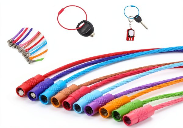 Mabor Stainless Steel Wire Keychain Loops 32‑Piece Multicolor Set-5
