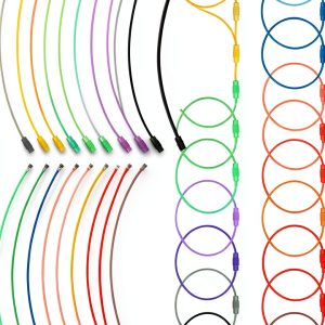 Stainless Steel Wire Keyrings Qulkws 120 Pack Durable 6.3in Twist Lock-0