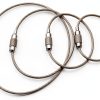 RLECS Stainless Steel Wire Keychain Kit 1.5mm 4 Sizes 5pcs Each-2