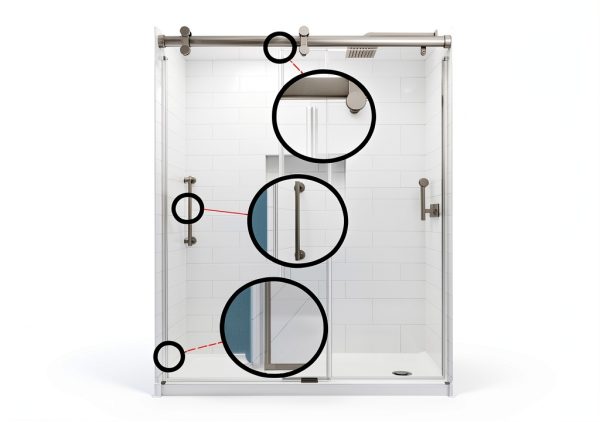Delta Paxos 60 in x 62-1/4 in Frameless Sliding Bathtub Door in Chrome-7