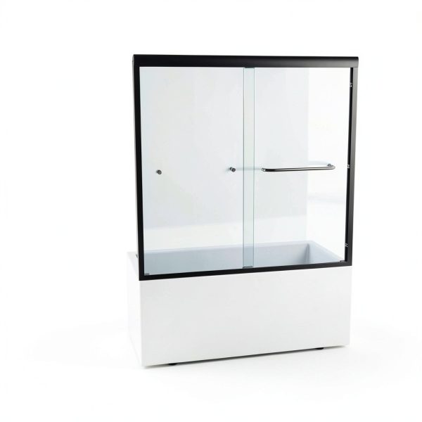 56-60" W x 58" H Bathtub Shower Door, Semi-Frameless Double Sliding,-8