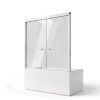 Bathtub Shower Door 56-60" W x 58" H Semi-Frameless Shower Doors for Bath Tub Glass Shower Door with 1/4" (6mm) Clear Tempered Glass for Bathroom, Silver-2