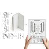 Corner Shower Enclosure Kit 34" D ×34" W × 72" H, Stand Up Shower Stall Kit with 1/4" Clear Corner Shower Glass Door, Bi-Fold Tempere Frameless Glass, Matte Black, Base Not Included-7