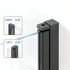 Corner Shower Enclosure Kit 34" D ×34" W × 72" H, Stand Up Shower Stall Kit with 1/4" Clear Corner Shower Glass Door, Bi-Fold Tempere Frameless Glass, Matte Black, Base Not Included-5