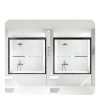 56-60" W x 58" H Bathtub Shower Door, Semi-Frameless Double Sliding,-1