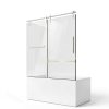 Shower Doors for Bath Tub 56-60" W x 66" H Frameless Bath Tub Doors Glass Sliding with 5/16" (8mm) ANSI Certified Tempered Glass for Bathroom, Chrome-2